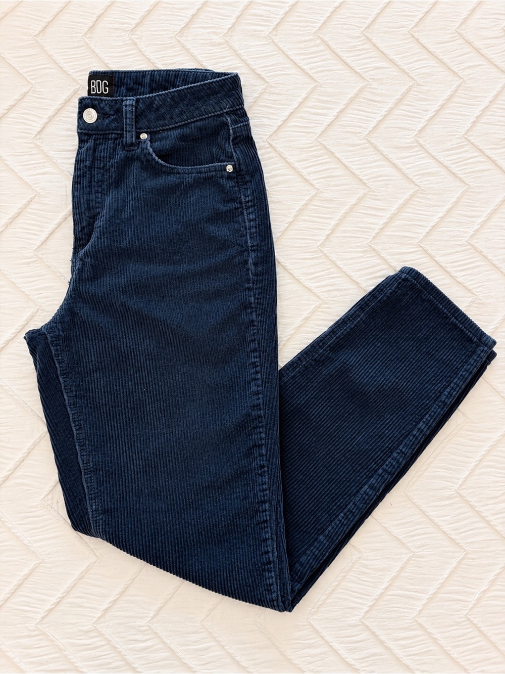 BDG Urban Outfitters High Rise Corduroy Mom Pants Blue Size 27